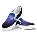 Nebula Universe Galaxy Deep Space Print White Slip On Sneakers