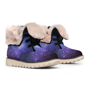 Nebula Universe Galaxy Deep Space Print Winter Boots