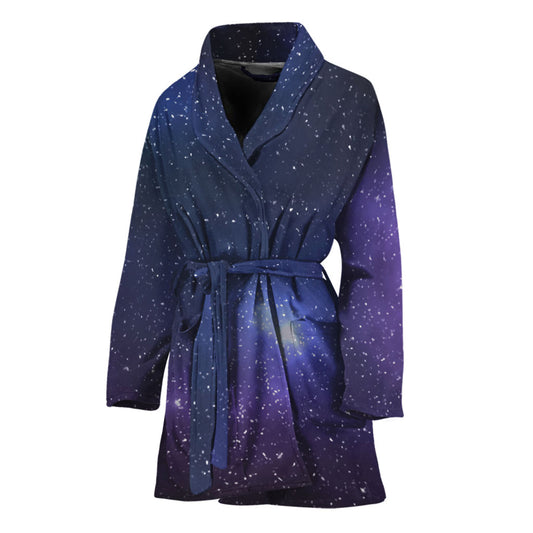 Nebula Universe Galaxy Deep Space Print Women's Bathrobe