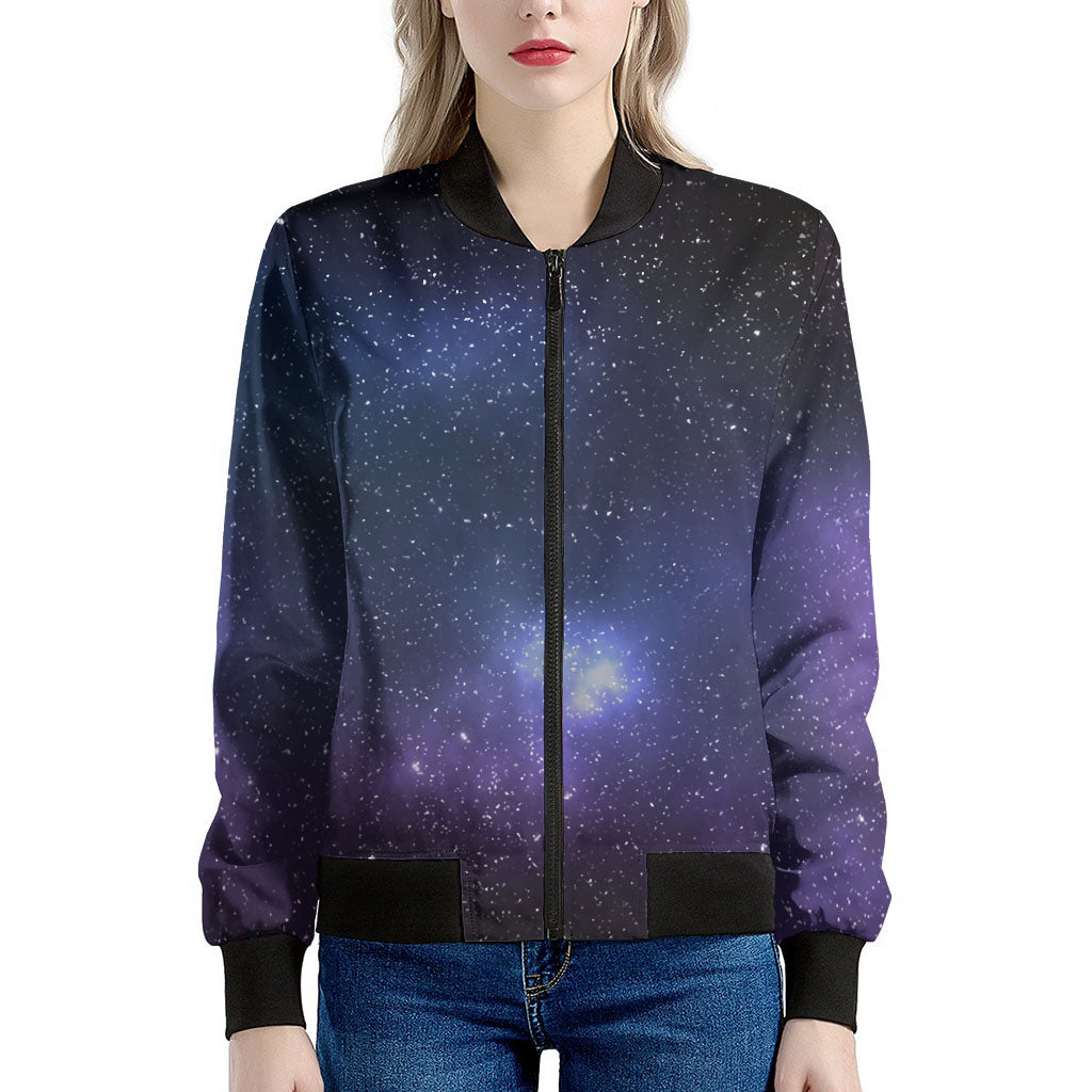 Nebula Universe Galaxy Deep Space Print Women's Bomber Jacket