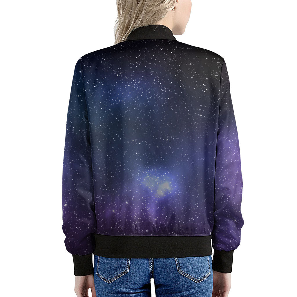 Nebula Universe Galaxy Deep Space Print Women's Bomber Jacket