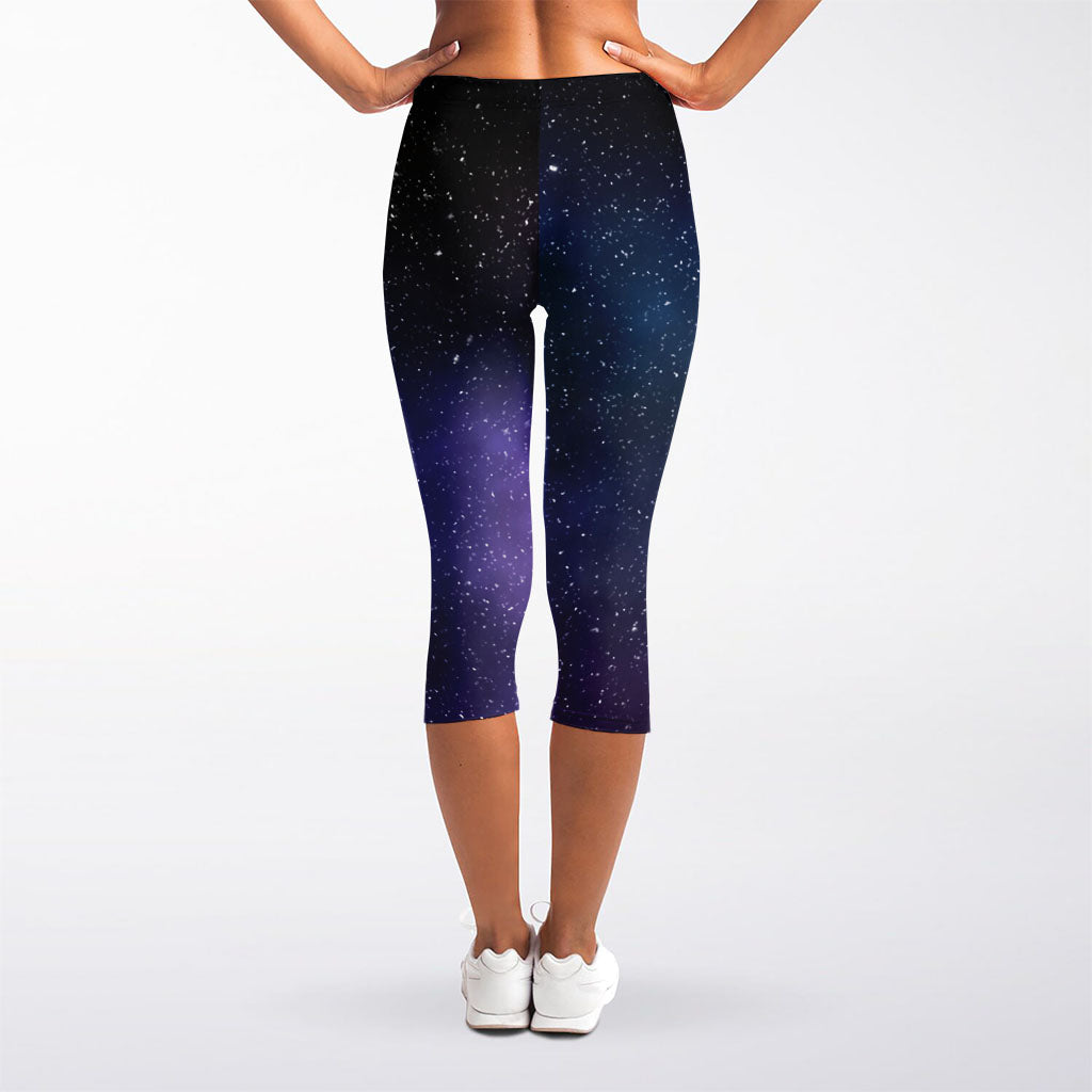 Nebula Universe Galaxy Deep Space Print Women's Capri Leggings