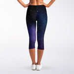 Nebula Universe Galaxy Deep Space Print Women's Capri Leggings