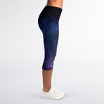 Nebula Universe Galaxy Deep Space Print Women's Capri Leggings