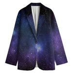 Nebula Universe Galaxy Deep Space Print Women's Cotton Blazer