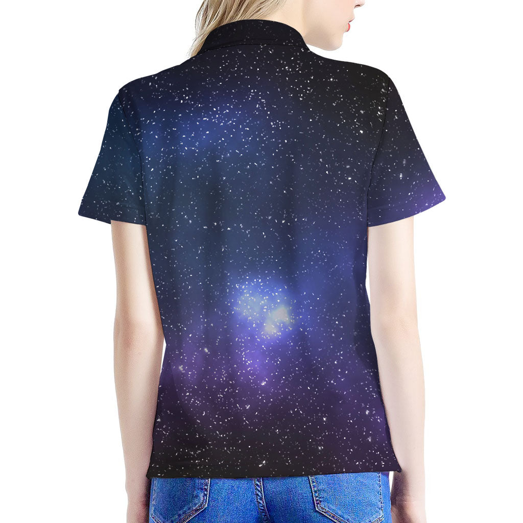 Nebula Universe Galaxy Deep Space Print Women's Polo Shirt