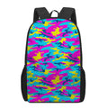 Neon Camouflage Print 17 Inch Backpack