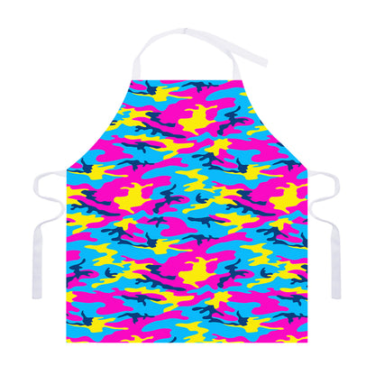 Neon Camouflage Print Adjustable Apron