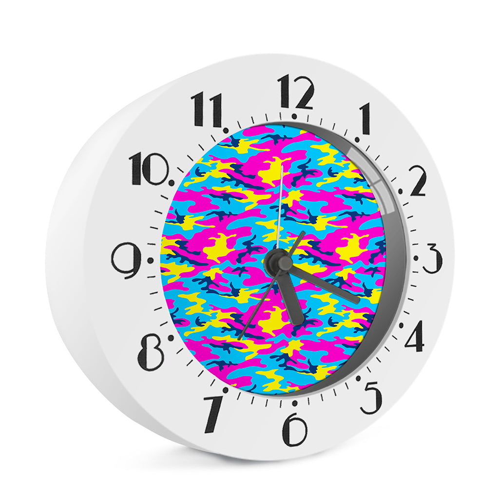 Neon Camouflage Print Alarm Clock