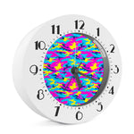 Neon Camouflage Print Alarm Clock