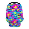Neon Camouflage Print Baby Seat Cover