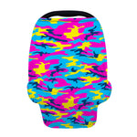 Neon Camouflage Print Baby Seat Cover