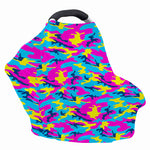 Neon Camouflage Print Baby Seat Cover