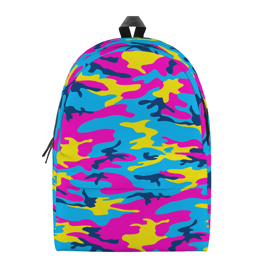 Neon Camouflage Print Backpack