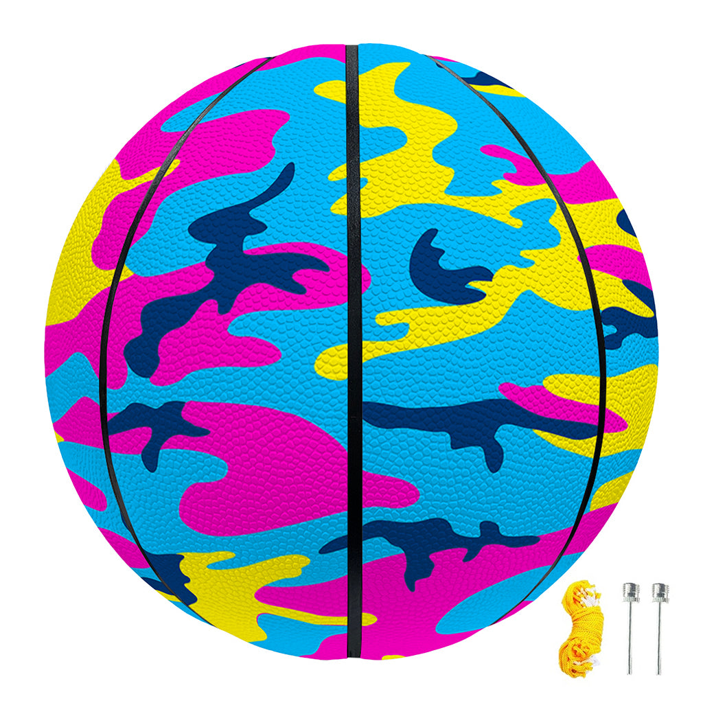 Neon Camouflage Print Basketball