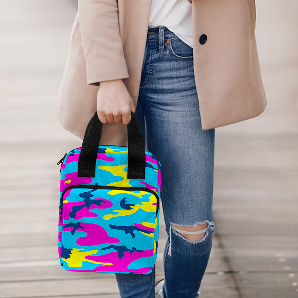 Neon Camouflage Print Bible Tote Bag