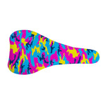Neon Camouflage Print Bicycle Seat Cover