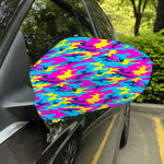 Neon Camouflage Print Car Side Mirror Covers