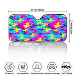 Neon Camouflage Print Car Windshield Sun Shade