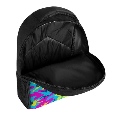 Neon Camouflage Print Casual Backpack