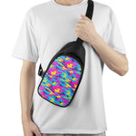 Neon Camouflage Print Chest Bag