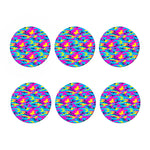 Neon Camouflage Print Coaster Set