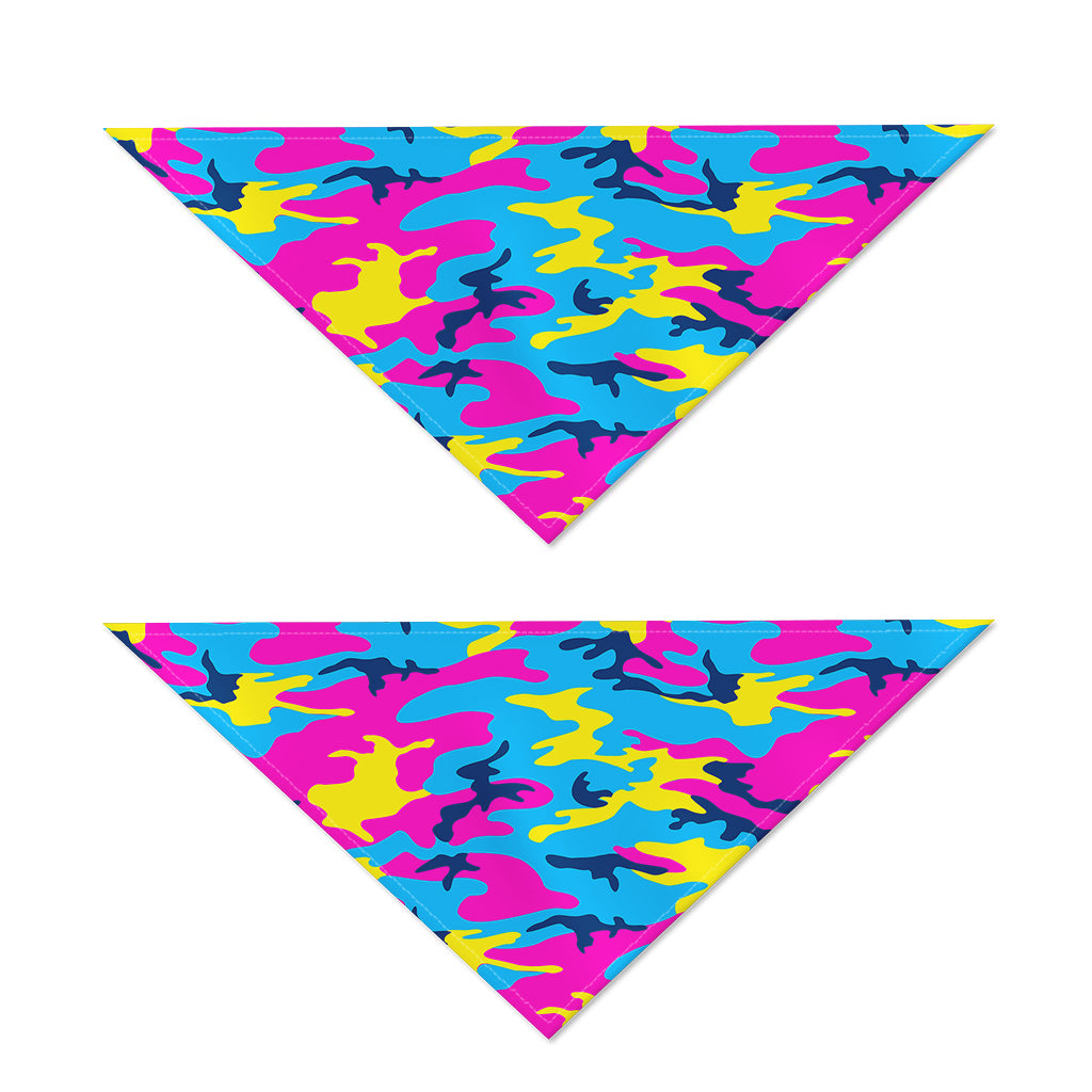 Neon Camouflage Print Dog Bandana