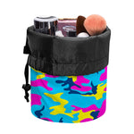 Neon Camouflage Print Drawstring Makeup Bag