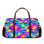 Neon Camouflage Print Duffle Bag