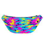Neon Camouflage Print Fanny Pack