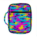 Neon Camouflage Print Front Pocket Bible Bag