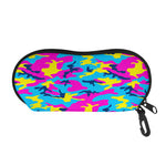Neon Camouflage Print Glasses Case