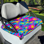 Neon Camouflage Print Golf Cart Seat Cover