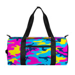 Neon Camouflage Print Gym Bag