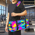 Neon Camouflage Print Gym Bag