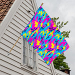 Neon Camouflage Print House Flag