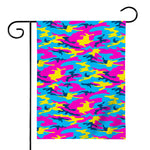 Neon Camouflage Print House Flag
