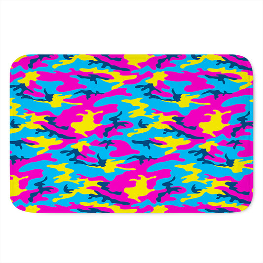 Neon Camouflage Print Indoor Door Mat