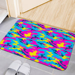 Neon Camouflage Print Indoor Door Mat