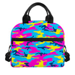 Neon Camouflage Print Insulated Lunch Bag