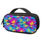Neon Camouflage Print Insulin Cooler Travel Case