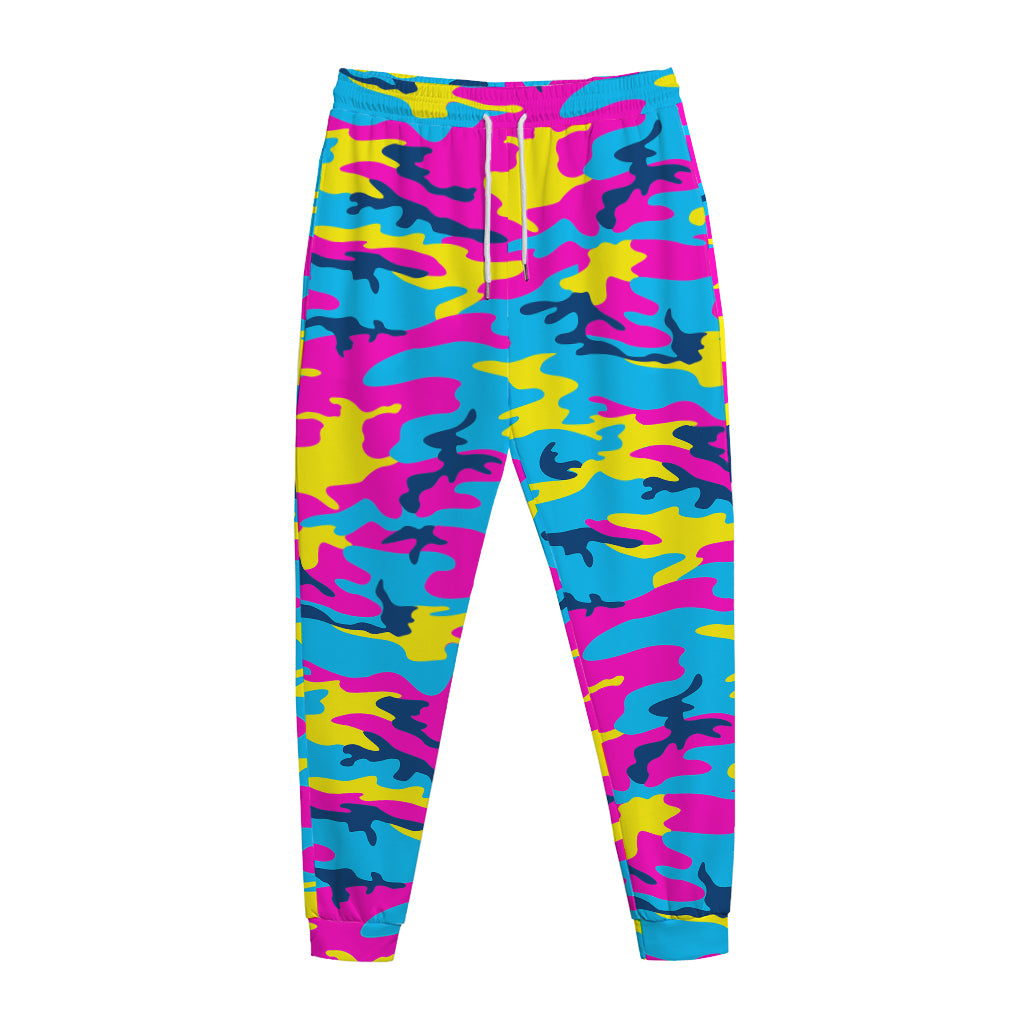 Neon Camouflage Print Jogger Pants