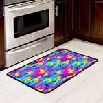 Neon Camouflage Print Kitchen Mat
