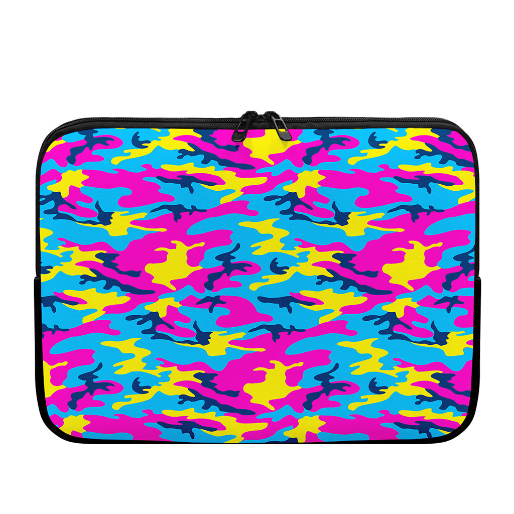Neon Camouflage Print Laptop Sleeve