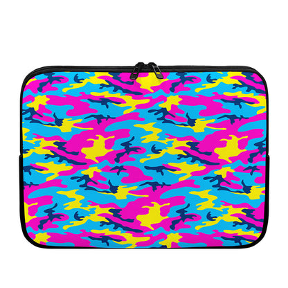 Neon Camouflage Print Laptop Sleeve