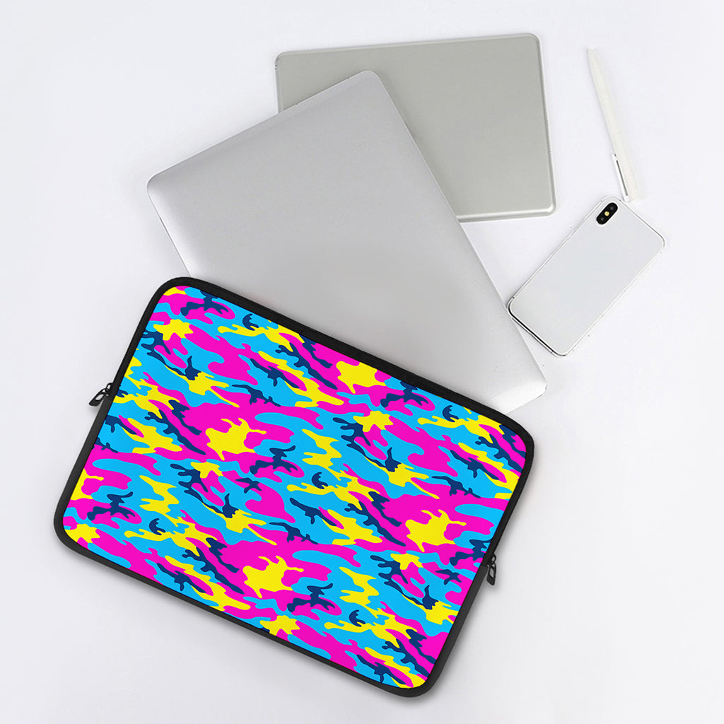 Neon Camouflage Print Laptop Sleeve