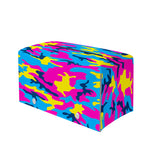Neon Camouflage Print Leather Tissue Box Cover
