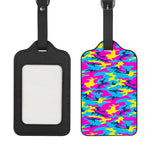 Neon Camouflage Print Luggage Tag