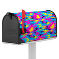 Neon Camouflage Print Mailbox Cover