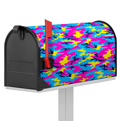 Neon Camouflage Print Mailbox Cover